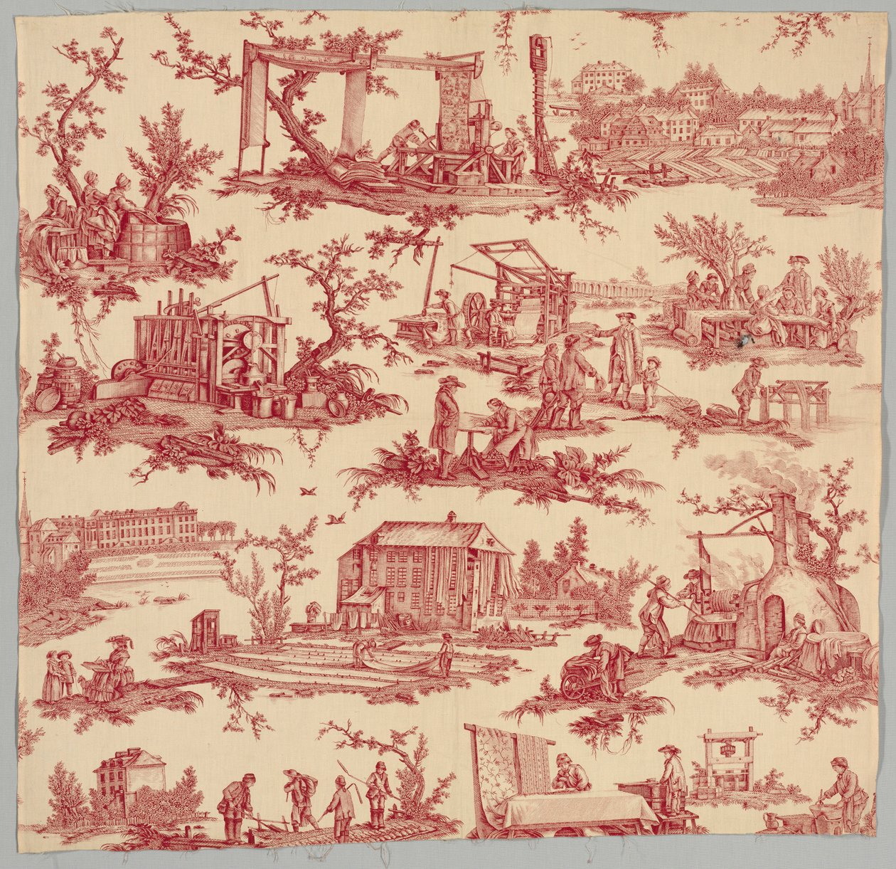 Les Travaux de la Manufacture, c. 1790 da Unbekannt