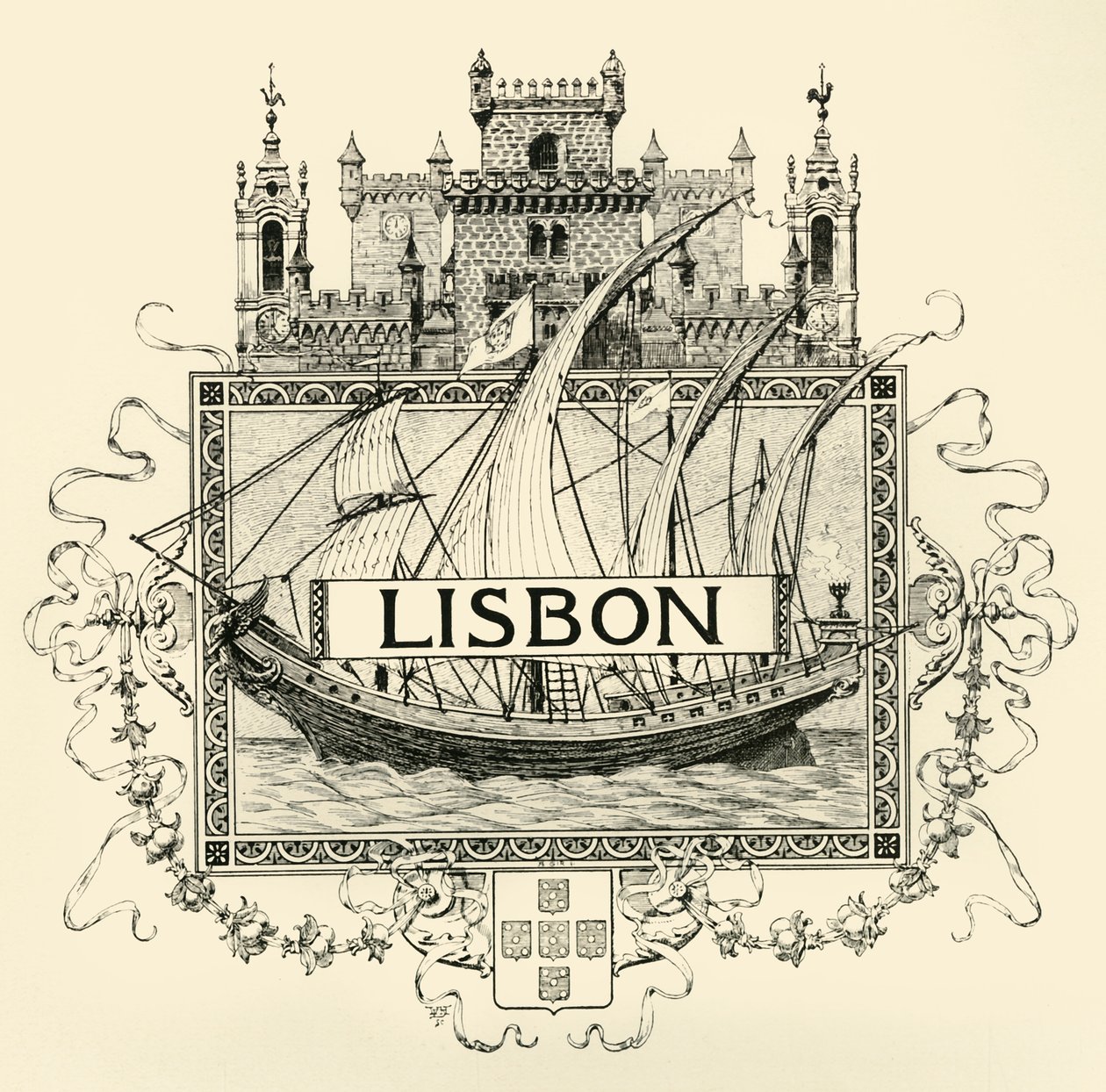 Lisbona, fine XIX-inizio XX secolo da Unbekannt