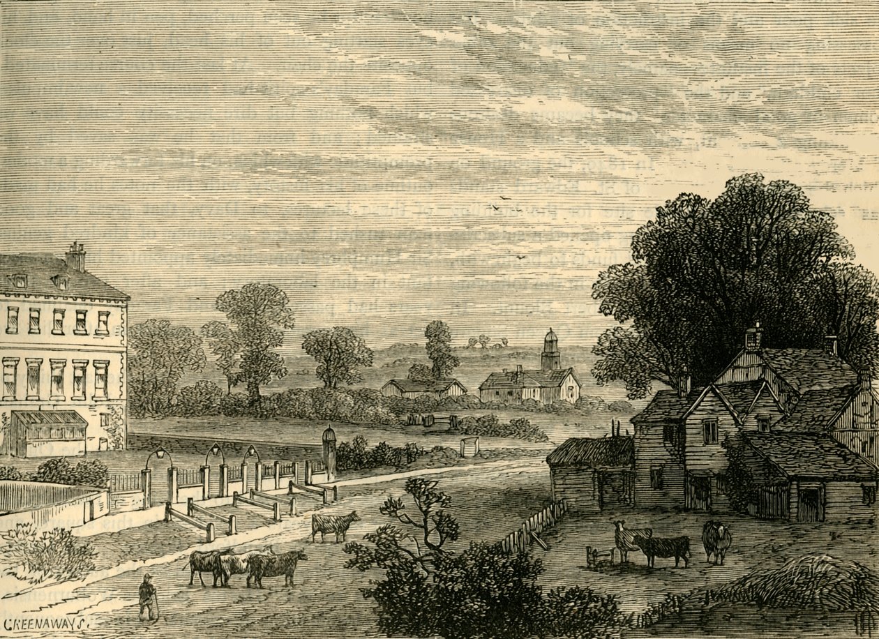 Lisson Green nel XVIII secolo, c1876 da Unbekannt