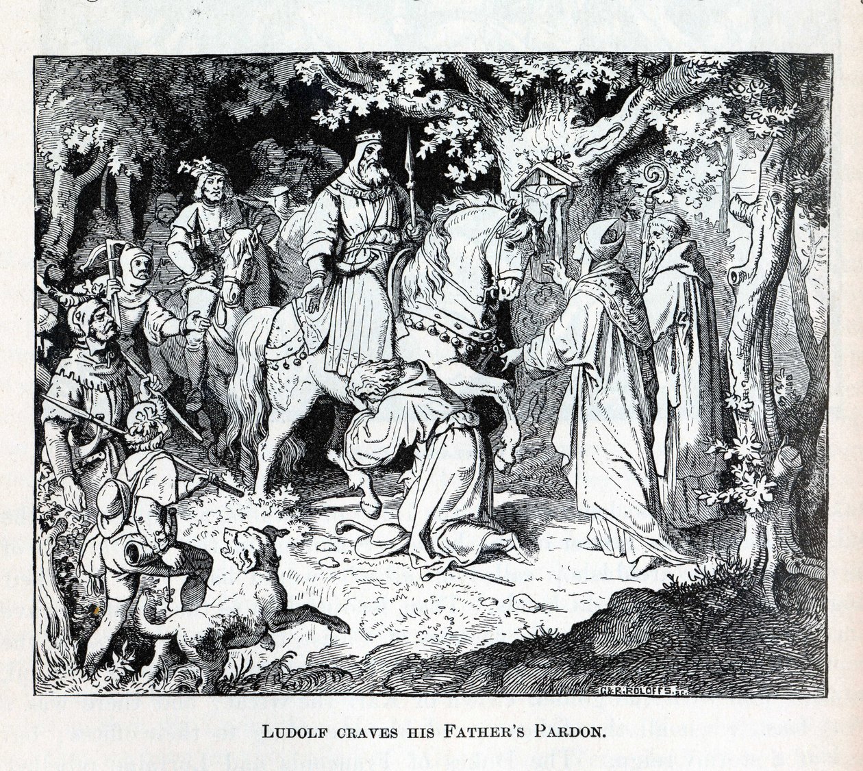 Liudolf chiede perdono a suo padre, 1882 da Unbekannt