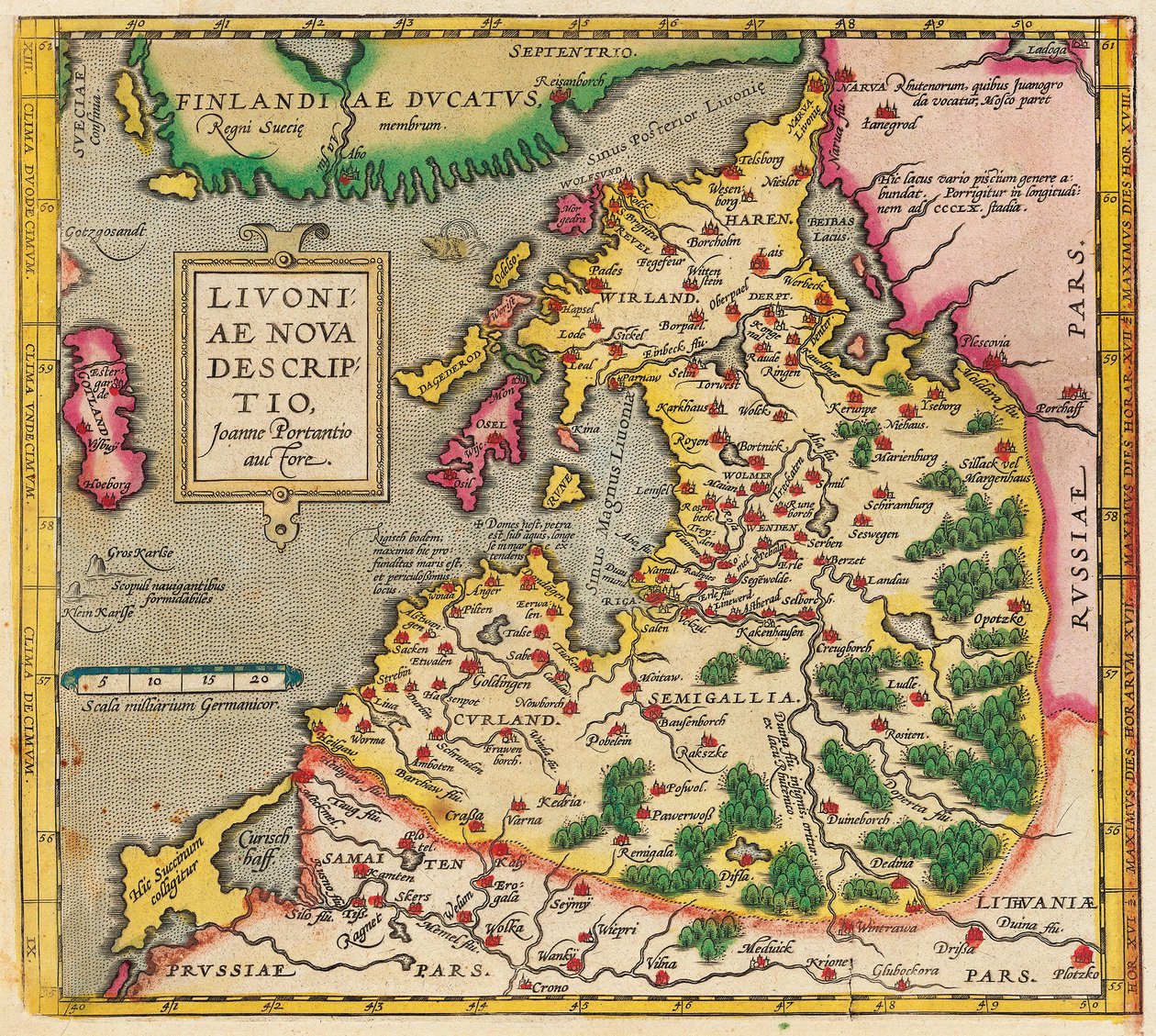 Mappa della Livonia, Livoniae Nova Descriptio da Unbekannt