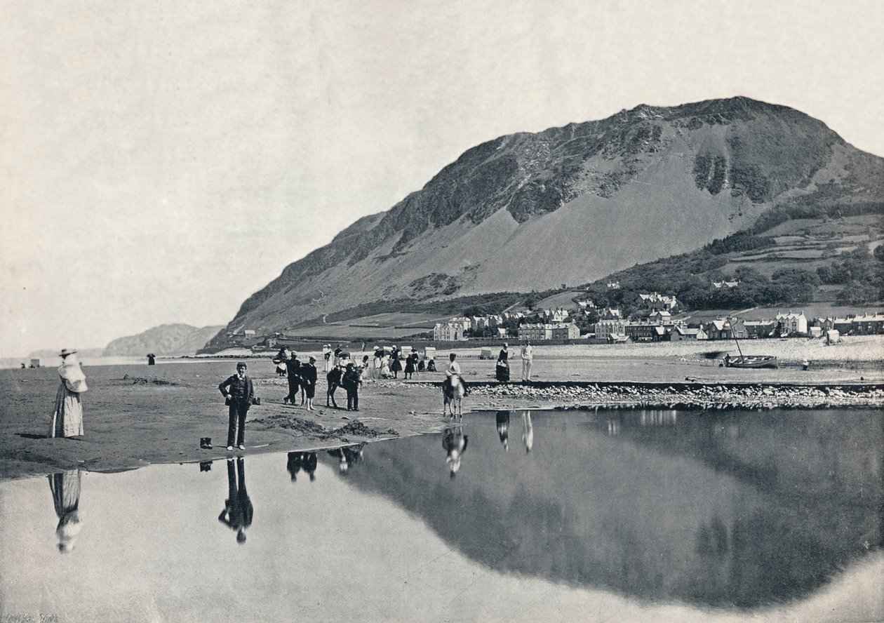 Llanfairechan - Il villaggio e la montagna di Penmaenmawr, 1895 da Unbekannt