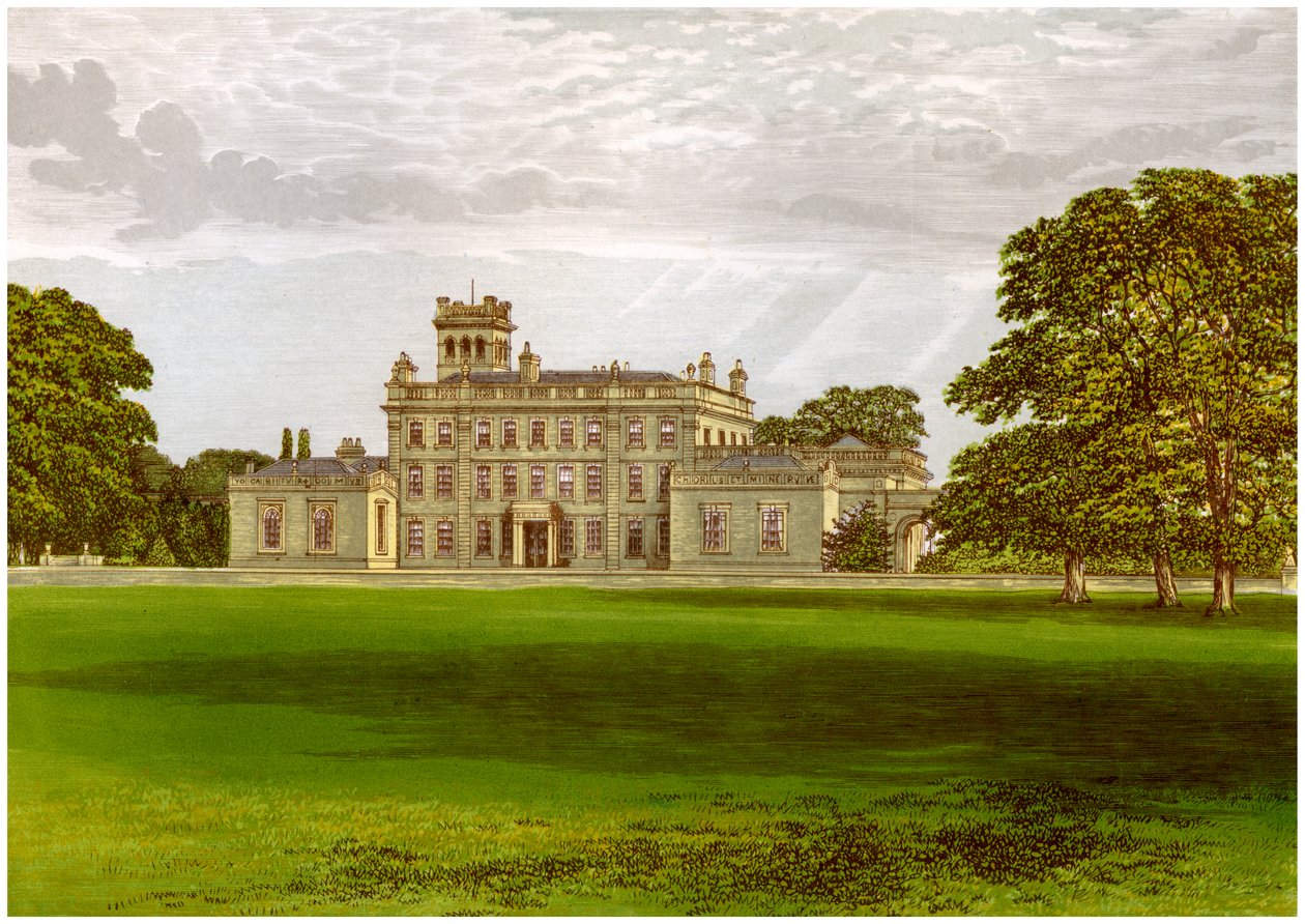 Locko Park, Derbyshire, casa della famiglia Drury-Lowe, c1880 da Unbekannt