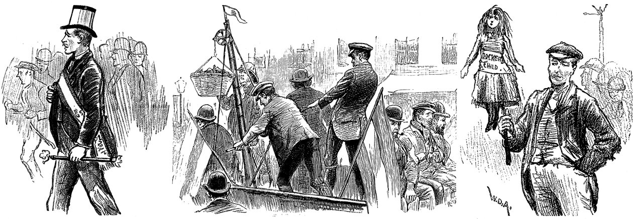 Sciopero dei portuali di Londra, settembre 1889 da Unbekannt