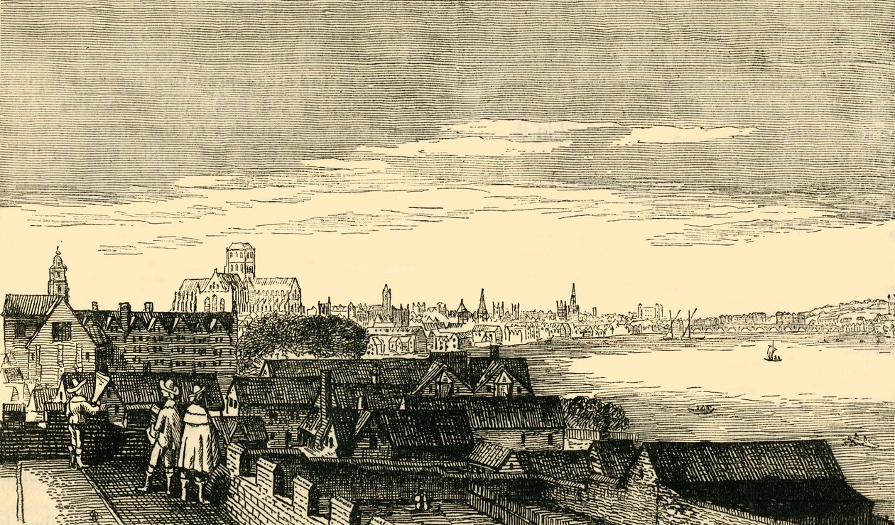 Londra, dalla cima di Arundel House, XVII secolo, 1881 da Unbekannt