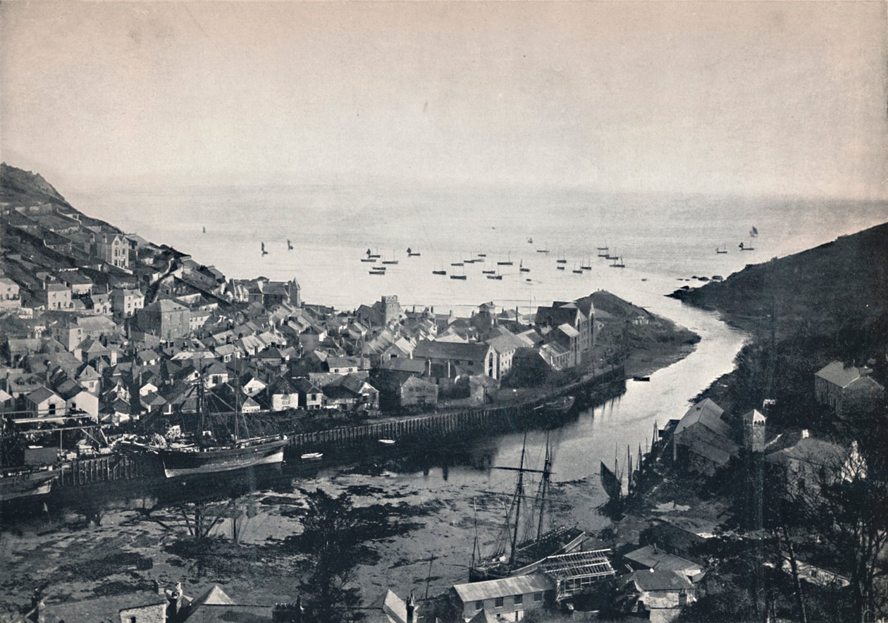 Looe - Vista dalle colline, mostrando l