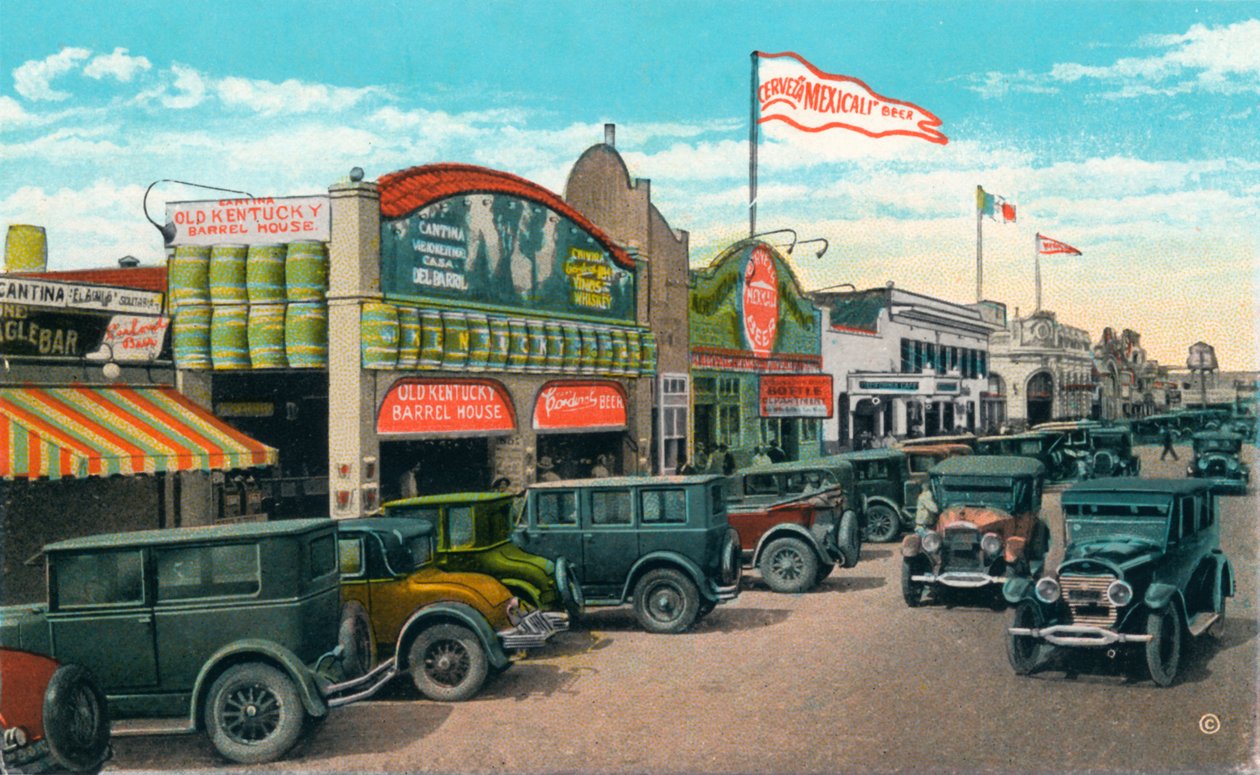 Guardando a nord su Main Street, c1939 da Unbekannt