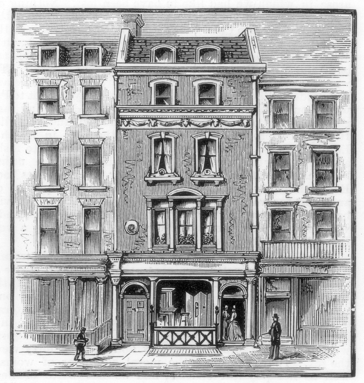Luogo di nascita di Lord Byron, Holles Street, Cavendish Square, Londra, 1888 da Unbekannt