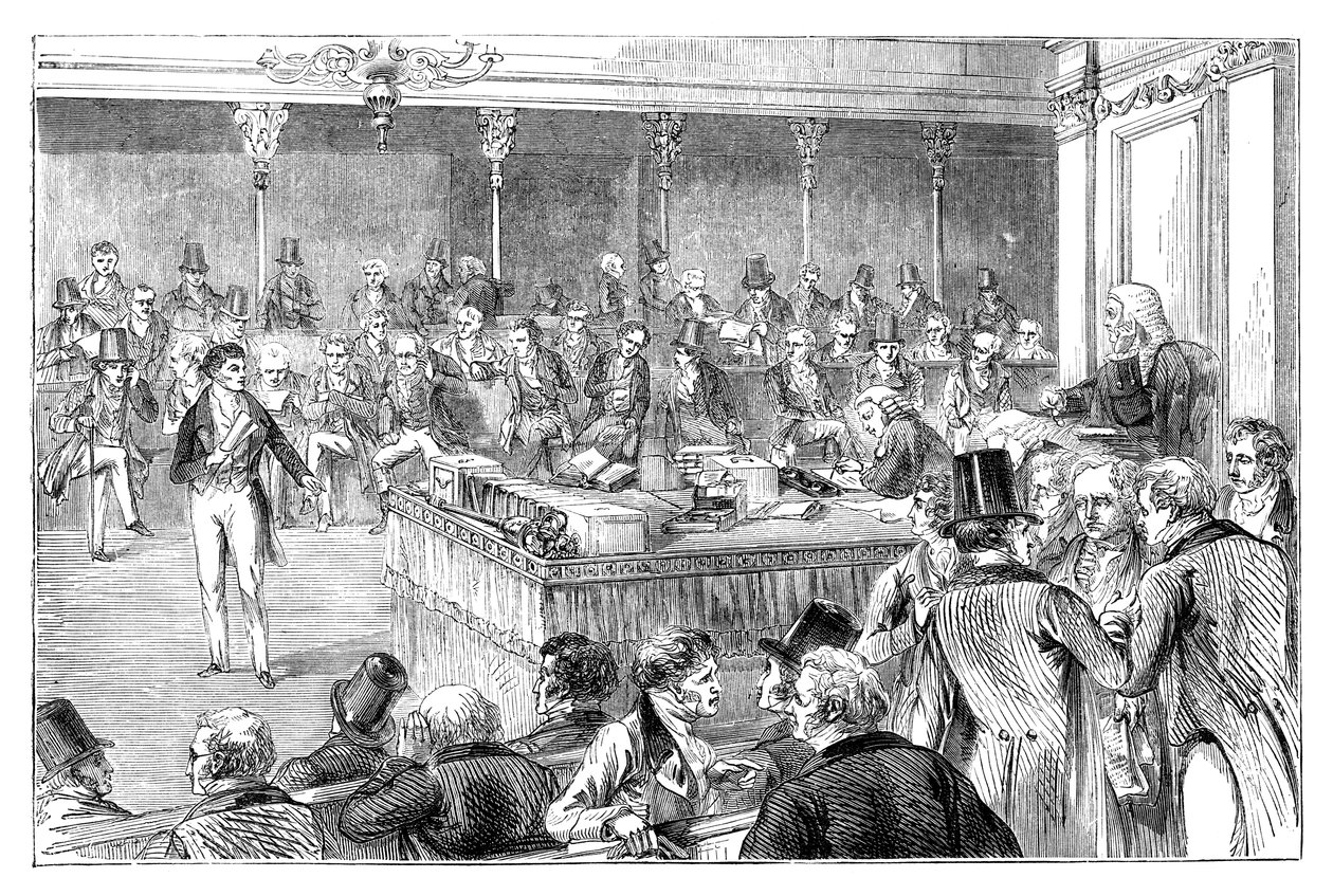 Lord John Russell introduce il Reform Act del 1832 da Unbekannt