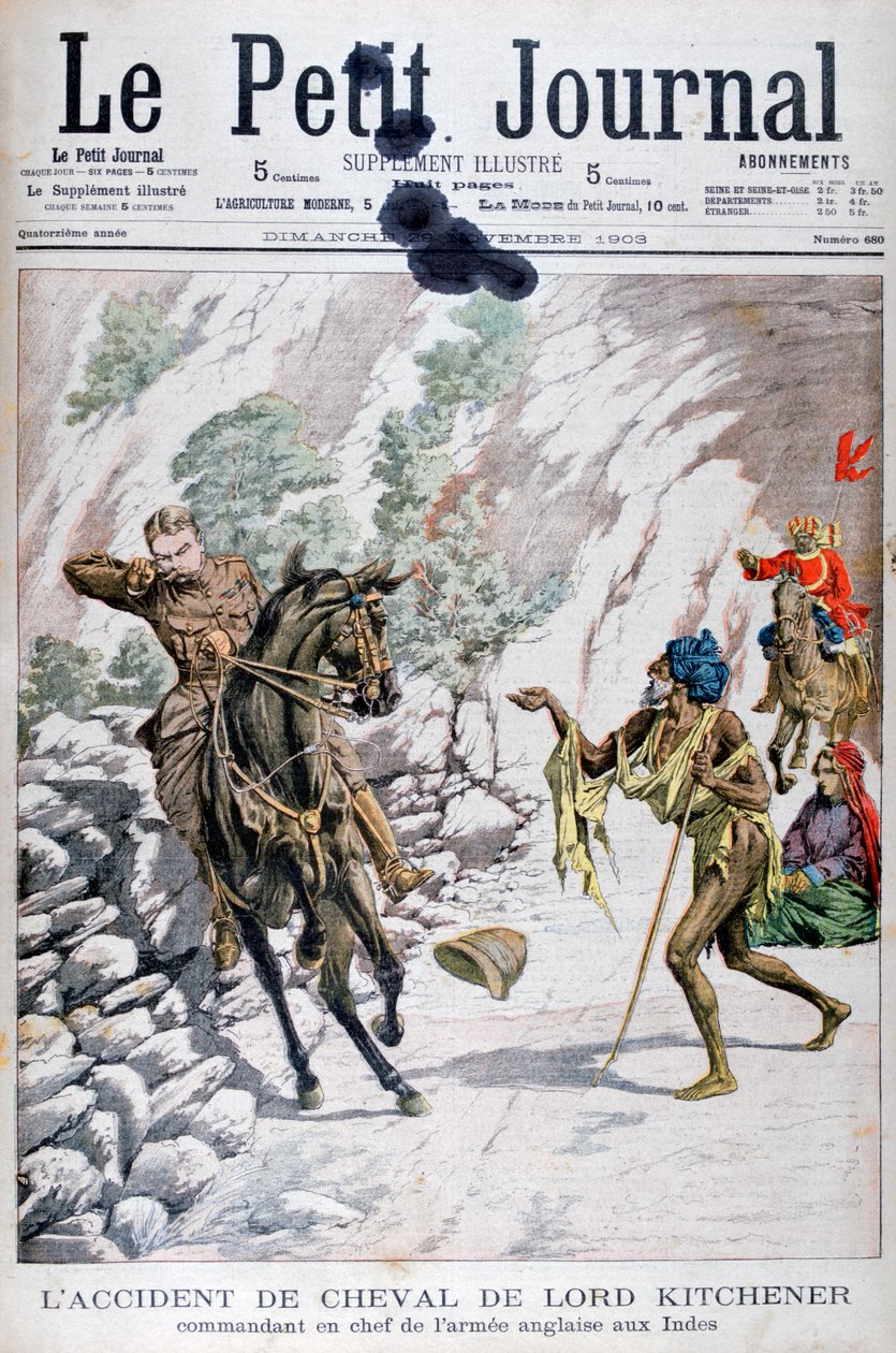 Incidente a cavallo di Lord Kitchener, India da Unbekannt