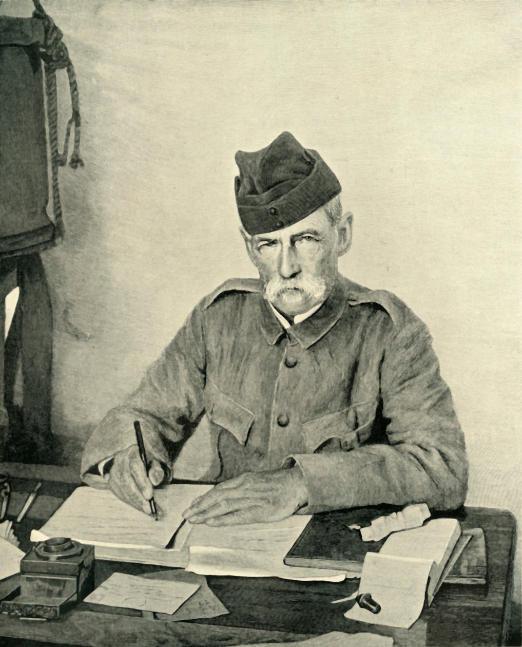 Lord Roberts scrive nella sua tenda da Unbekannt