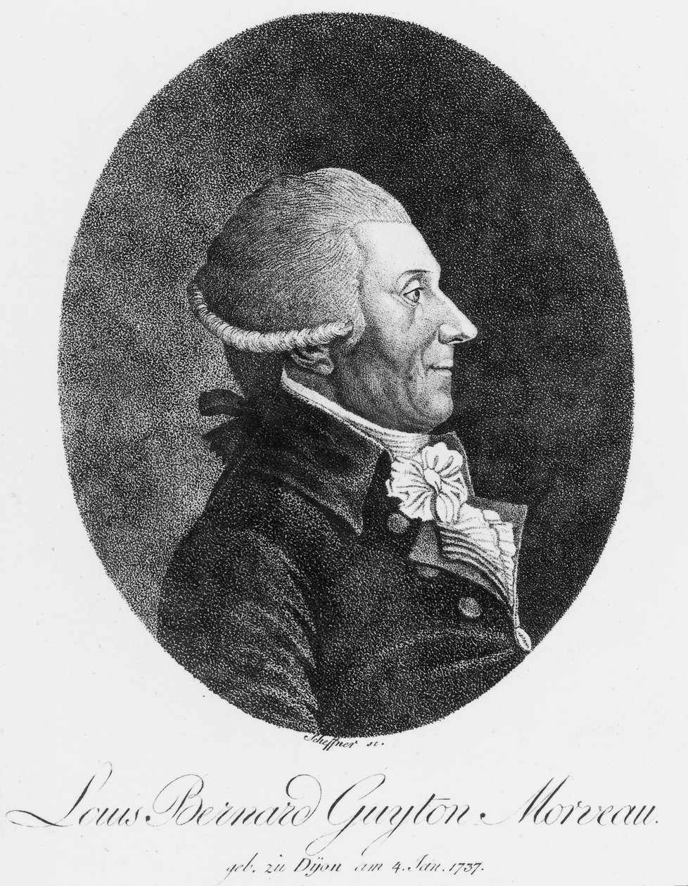 Louis Bernard Guyton Morveau, chimico e avvocato francese, c 1800 da Unbekannt