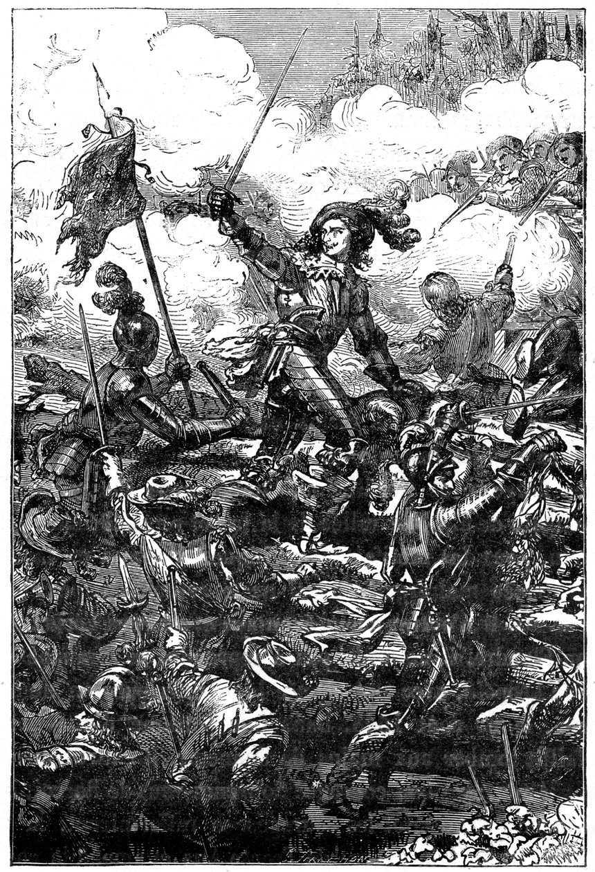 Louis II de Bourbon, Principe di Condé alla Battaglia di Friburgo, 1898 da Unbekannt
