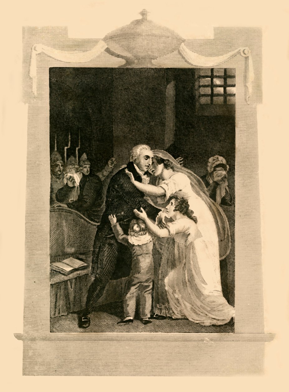 Luigi XVI che prende congedo dalla sua famiglia prima della sua esecuzione, 1782 da Unbekannt