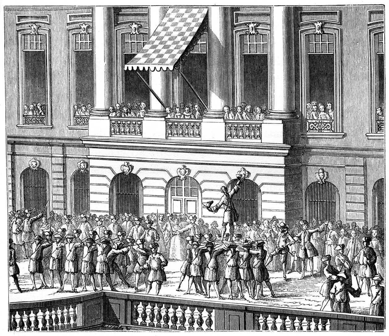 Luigi XV a Strasburgo, 1744, 1885 da Unbekannt
