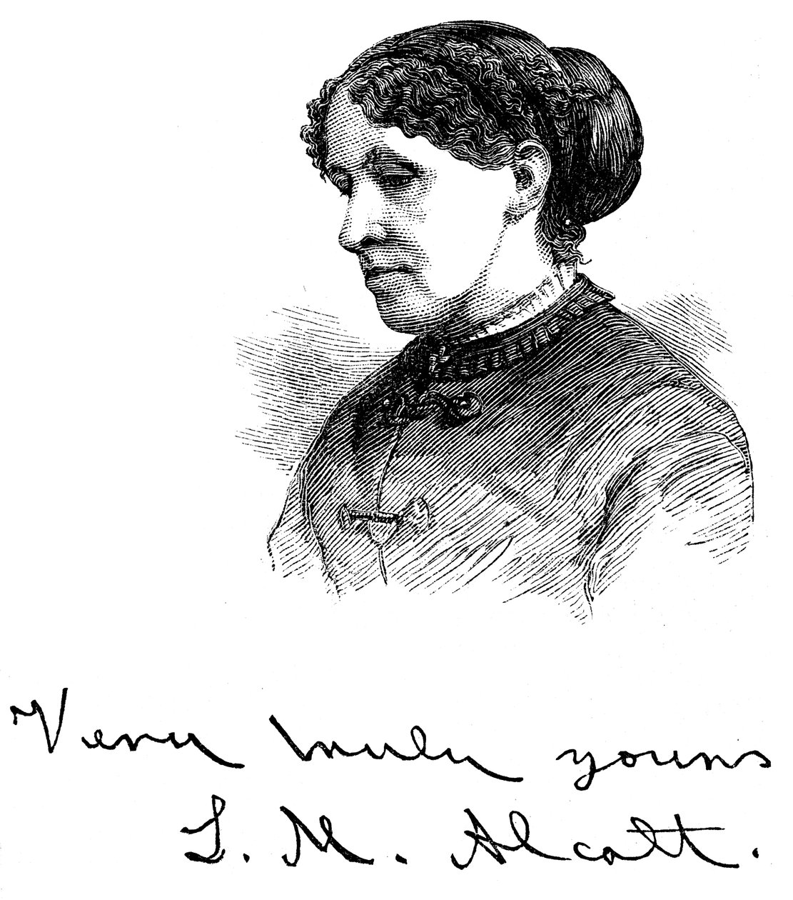 Louisa May Alcott, scrittrice americana da Unbekannt