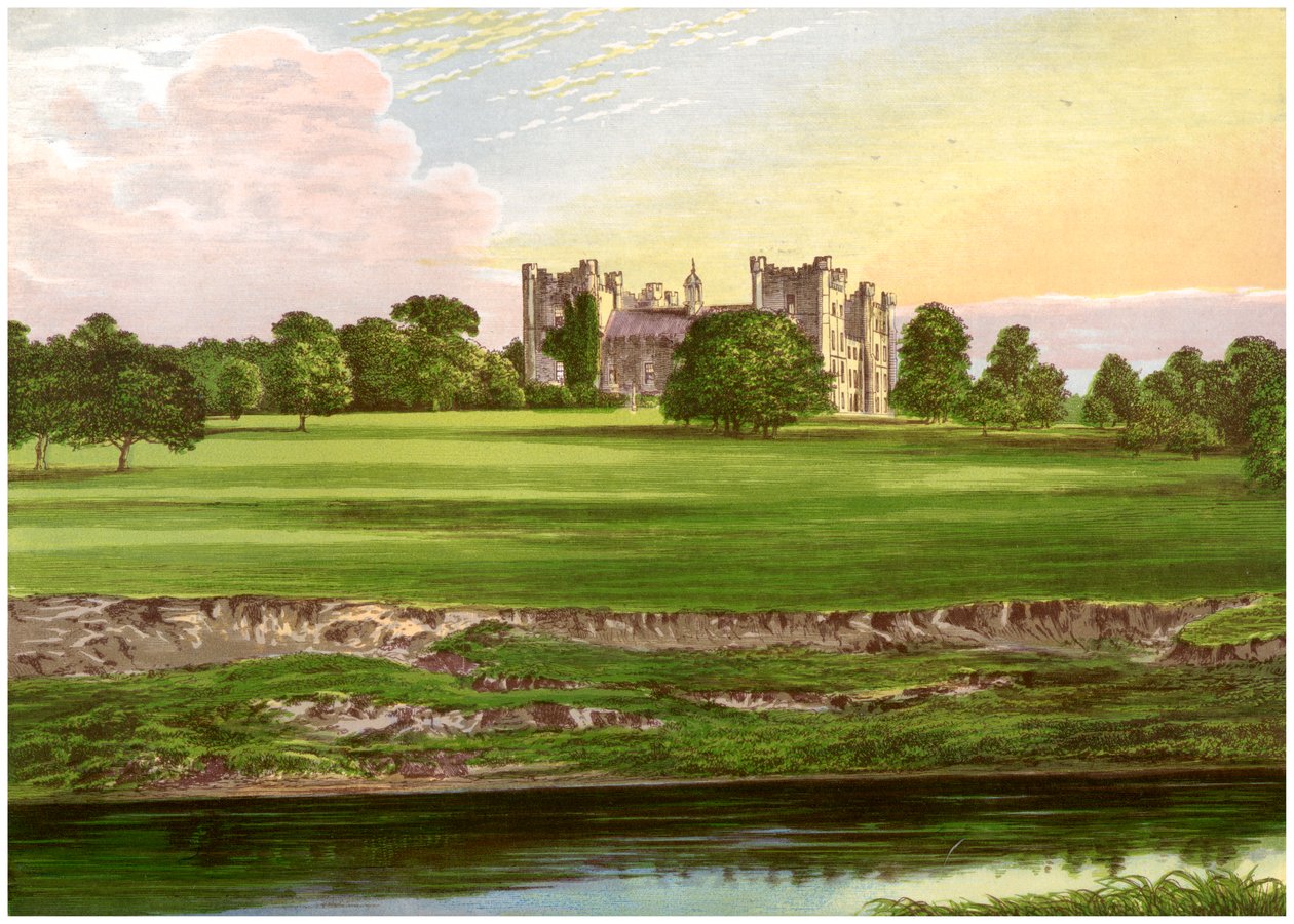 Castello di Lumley, County Durham, residenza del conte di Scarbrough, c1880 da Unbekannt