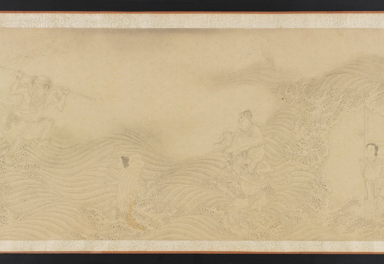 Luohans che attraversano terra e mare, dinastia Ming o Qing da Unbekannt