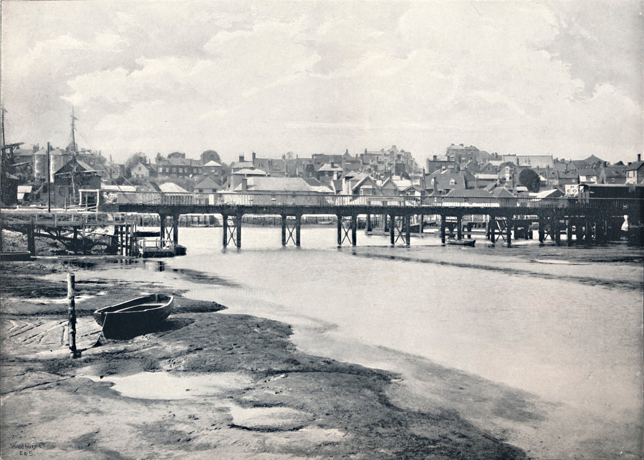 Lymington - Il ponte e la città, dal fiume da Unbekannt
