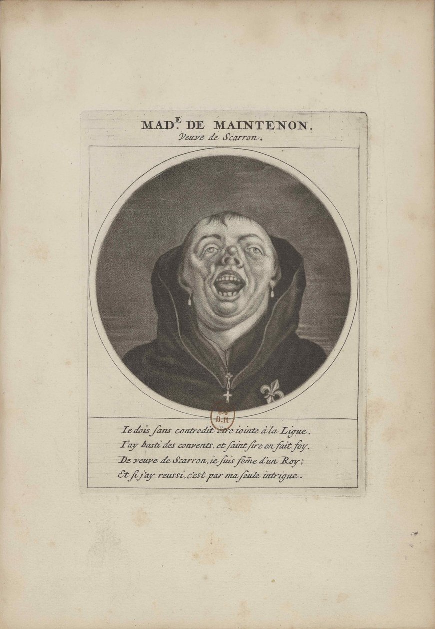 Madame de Maintenon travestita da monaco, ca 1690 da Unbekannt