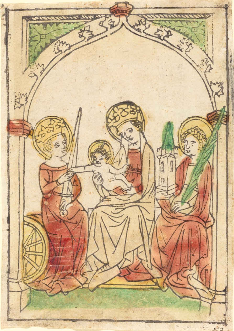 Madonna tra i santi Caterina e Barbara, 1440-1460 da Unbekannt