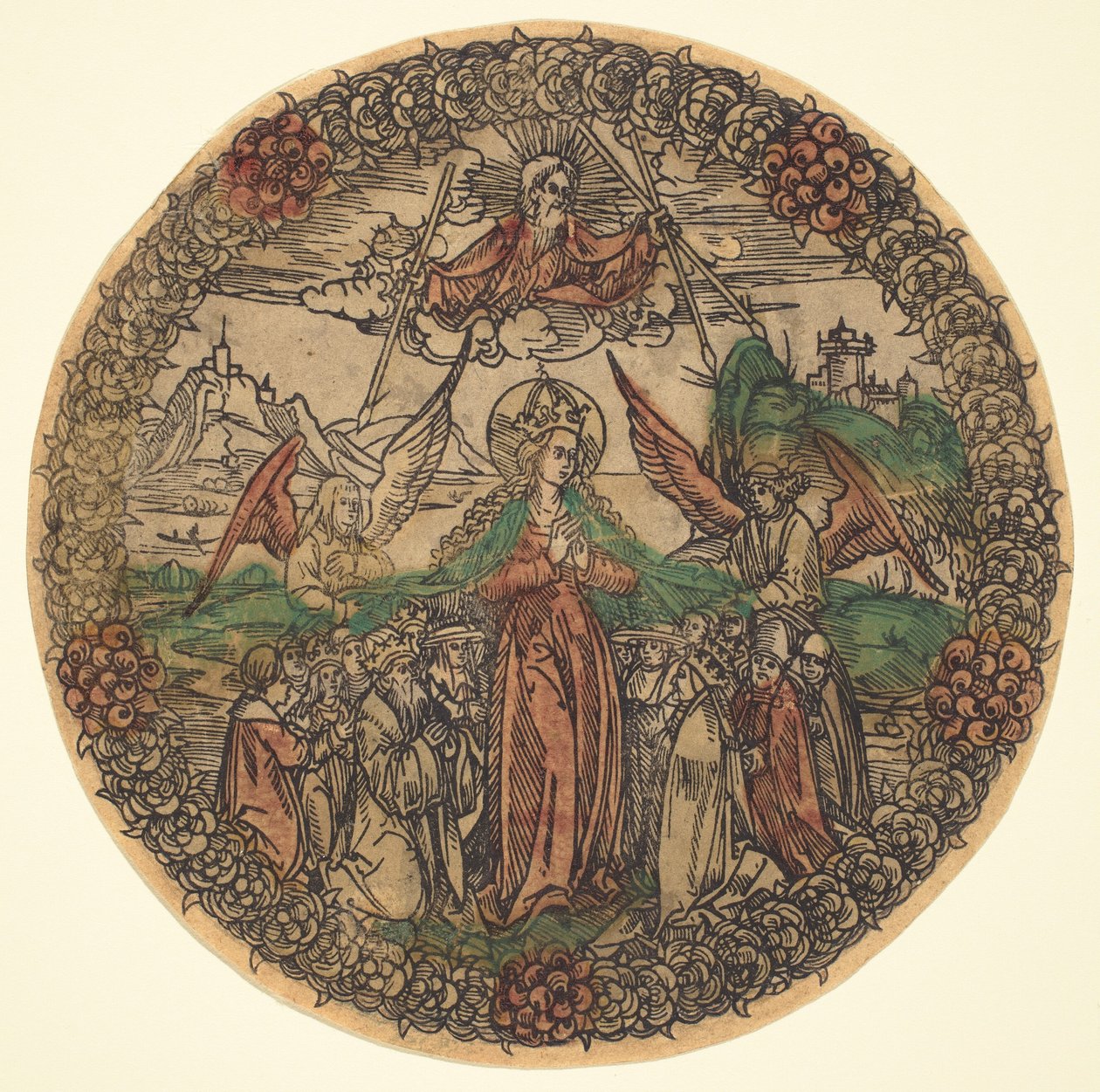 Madonna in una ghirlanda di rose da Unbekannt