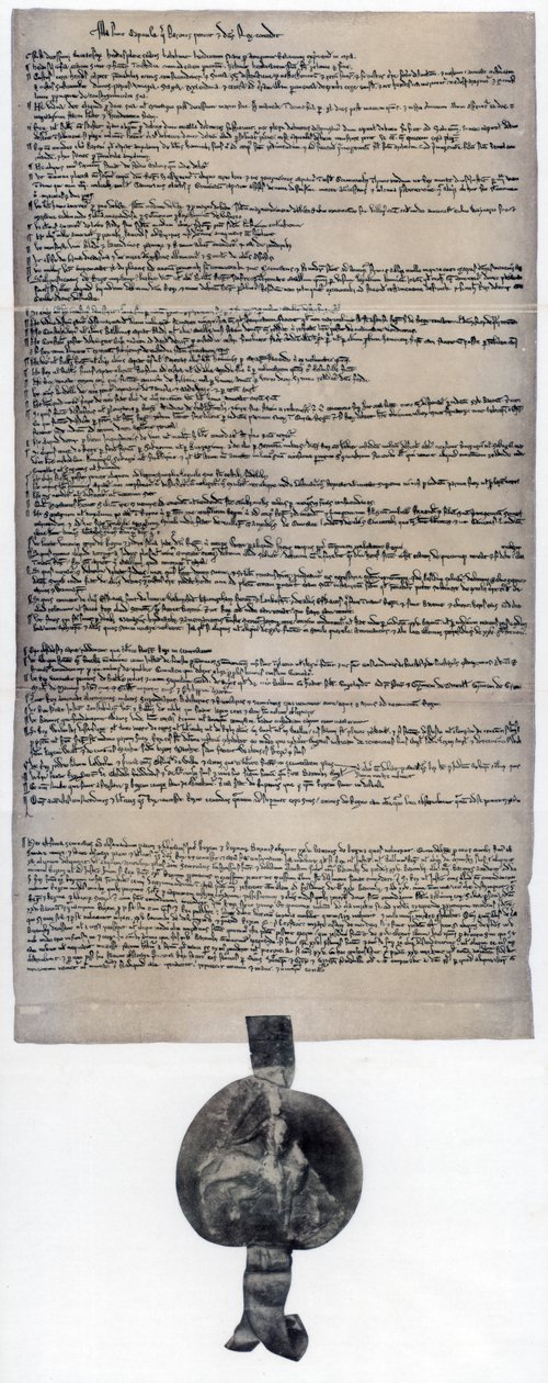 Magna Carta, carta inglese originariamente emessa nel 1215 da Unbekannt