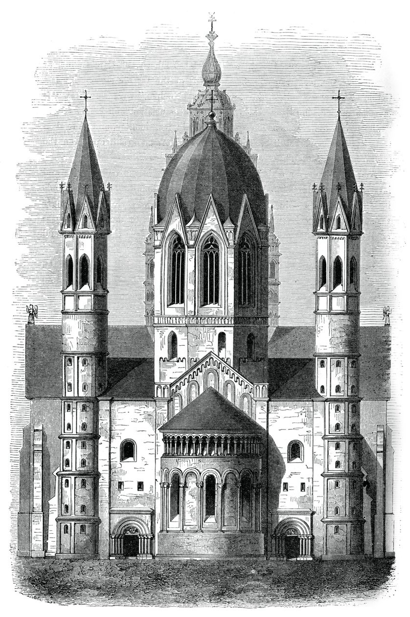 Cattedrale di Magonza, Reno, Germania, XII e XIII secolo, 1870 da Unbekannt
