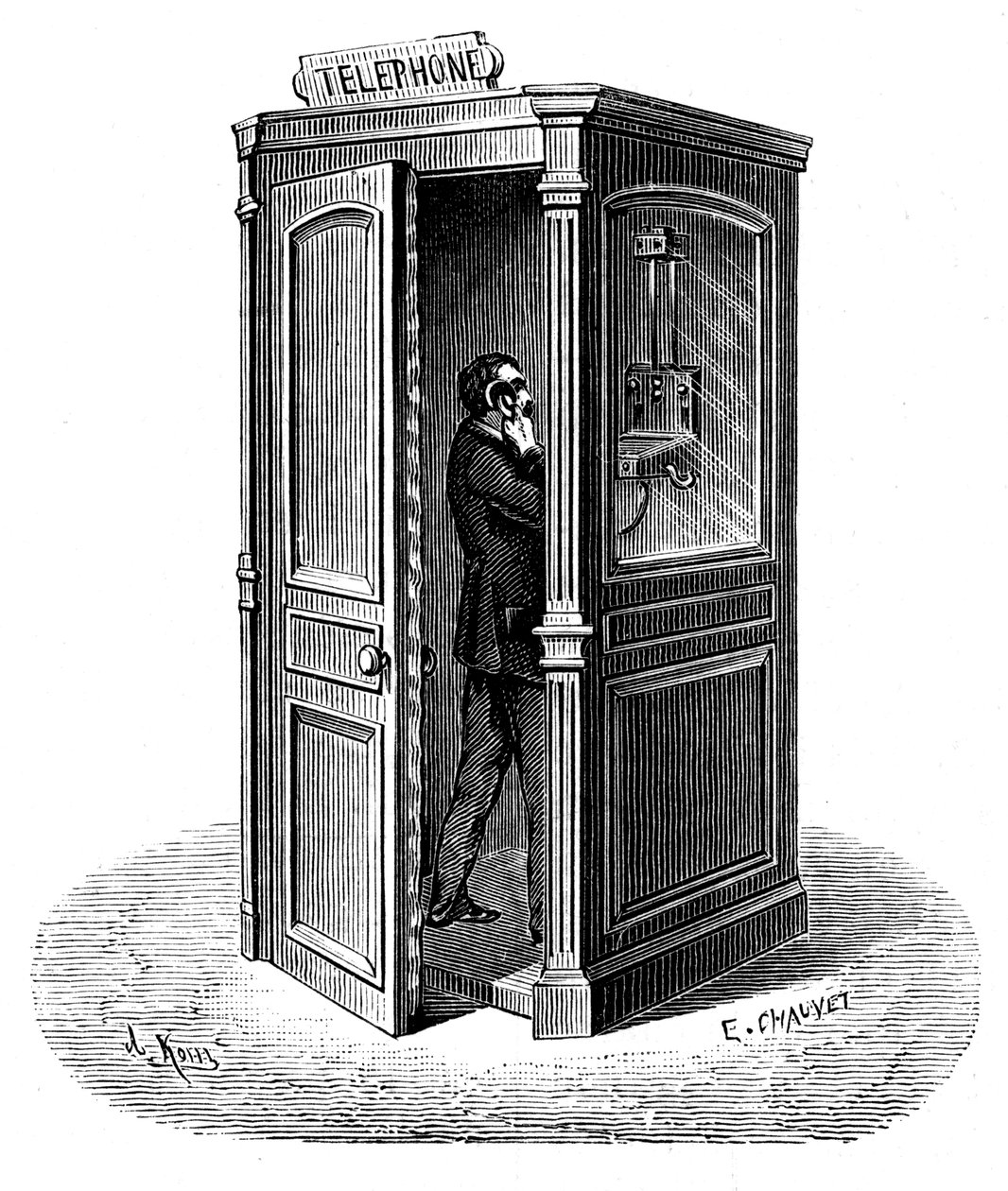 Fare una chiamata da una cabina telefonica, 1888 da Unbekannt