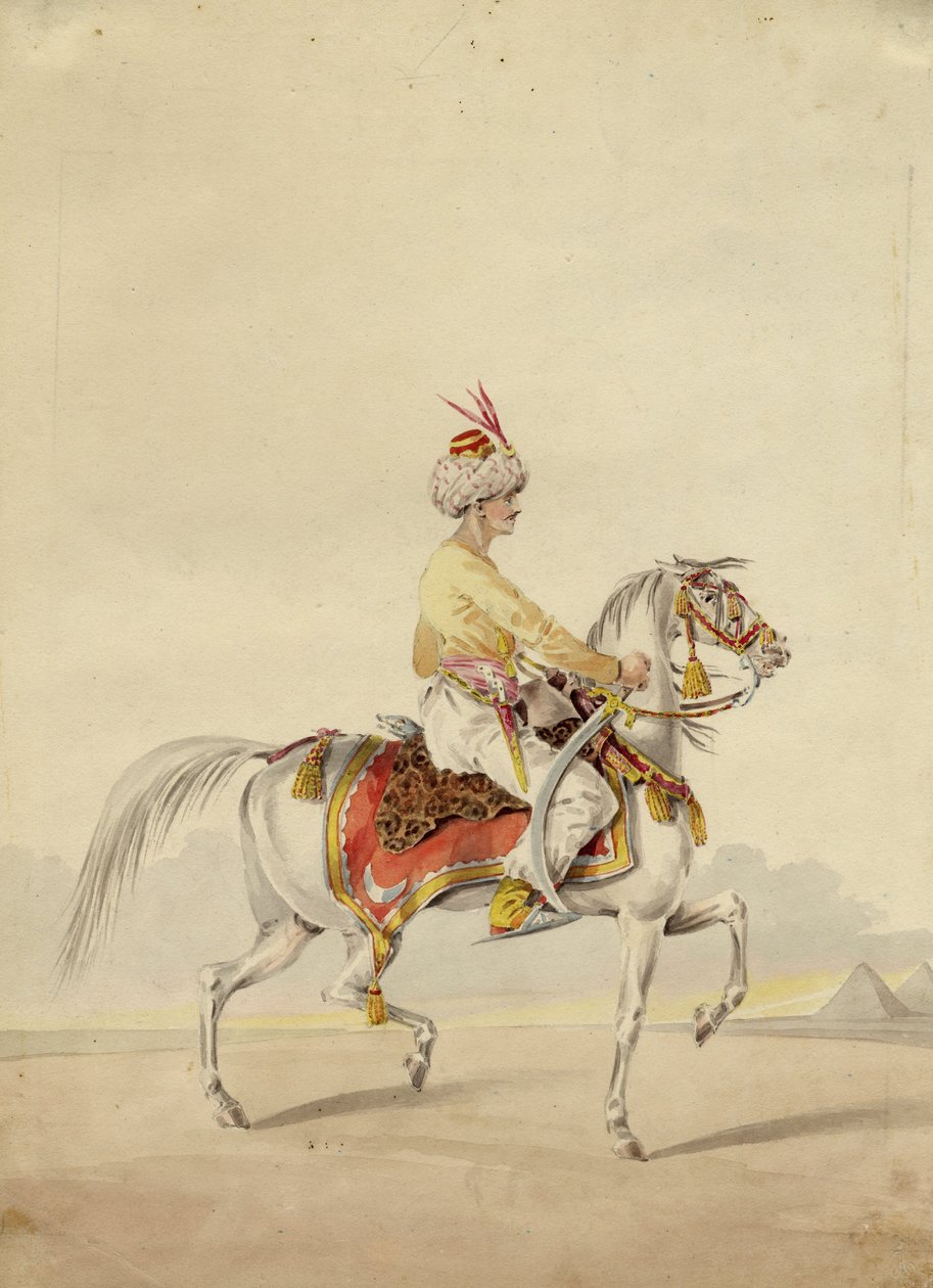 Mamelucco a cavallo, ca 1825 da Unbekannt