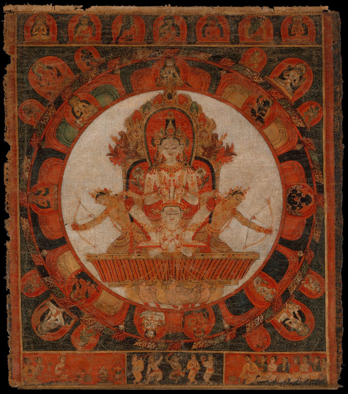 Mandala di Chandra, Dio della Luna, fine XIV-inizio XV secolo da Unbekannt