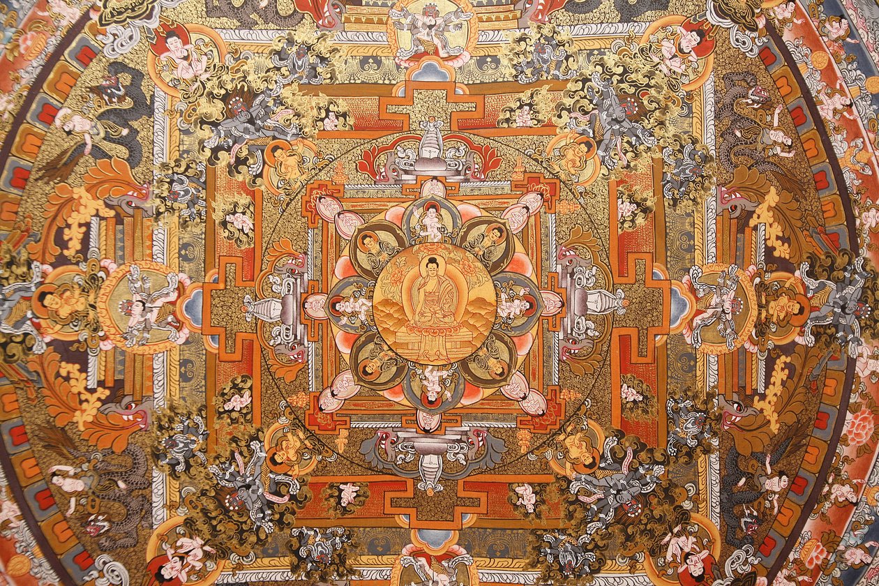 Mandala su un thangka, Bhaktapur, Nepal da Unbekannt