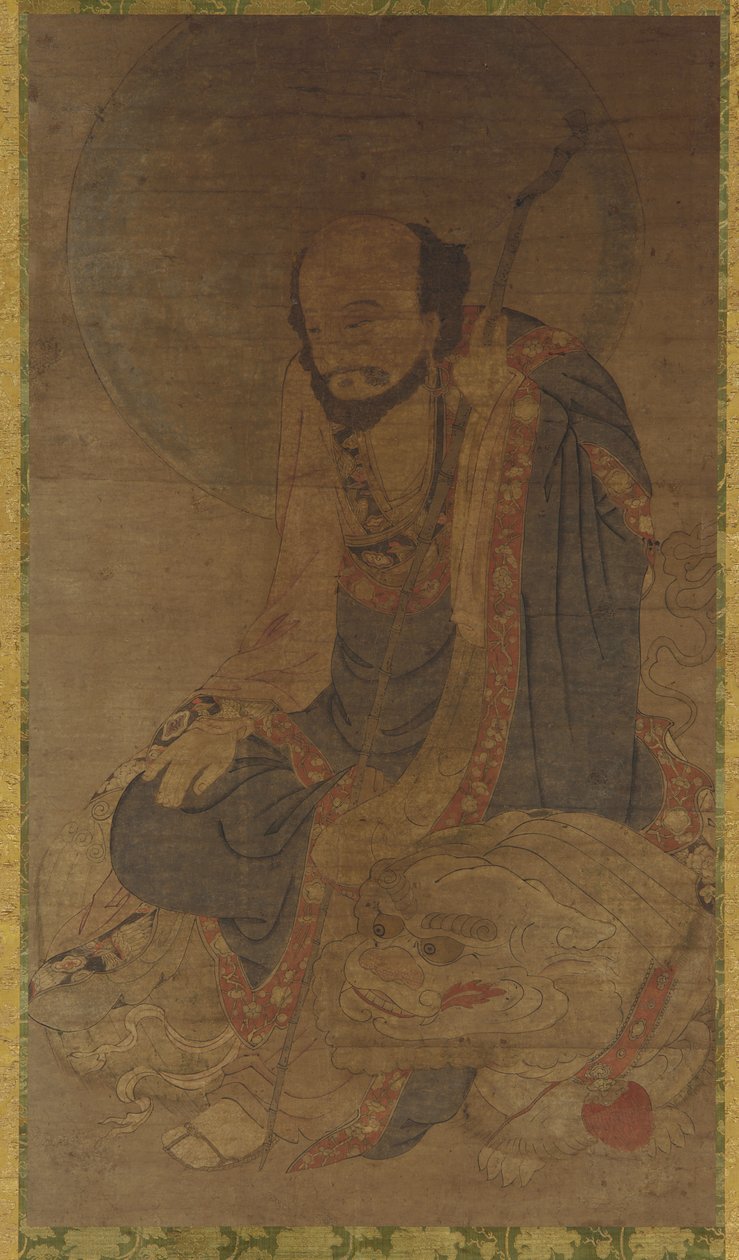 Manjusri e il suo leone, dinastia Ming, 1368-1644 da Unbekannt