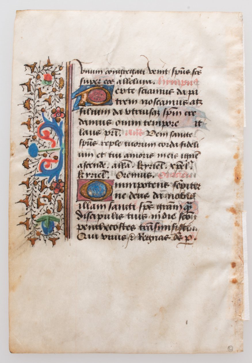 Foglio di manoscritto, da un Libro d