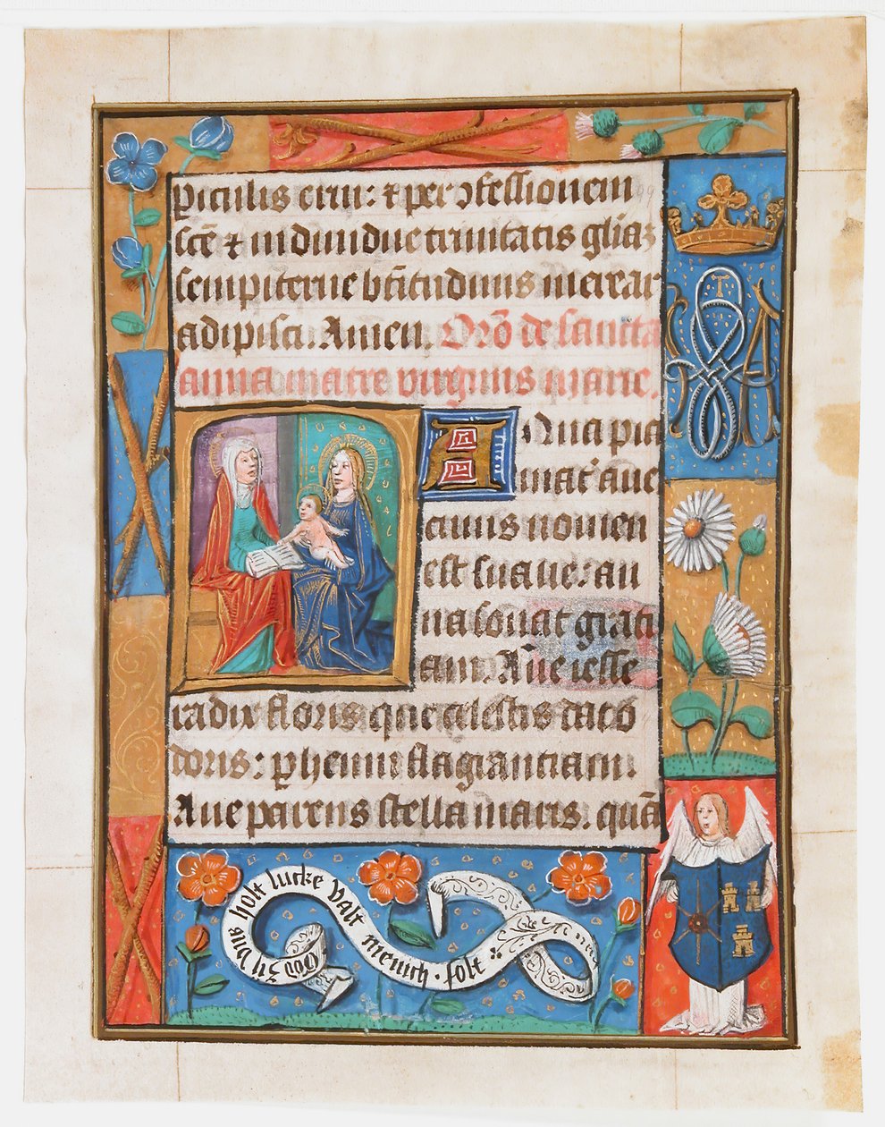 Foglio di manoscritto da un libro d