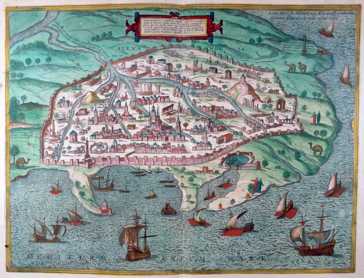 Mappa di Alessandria, Egitto, XVII secolo da Unbekannt