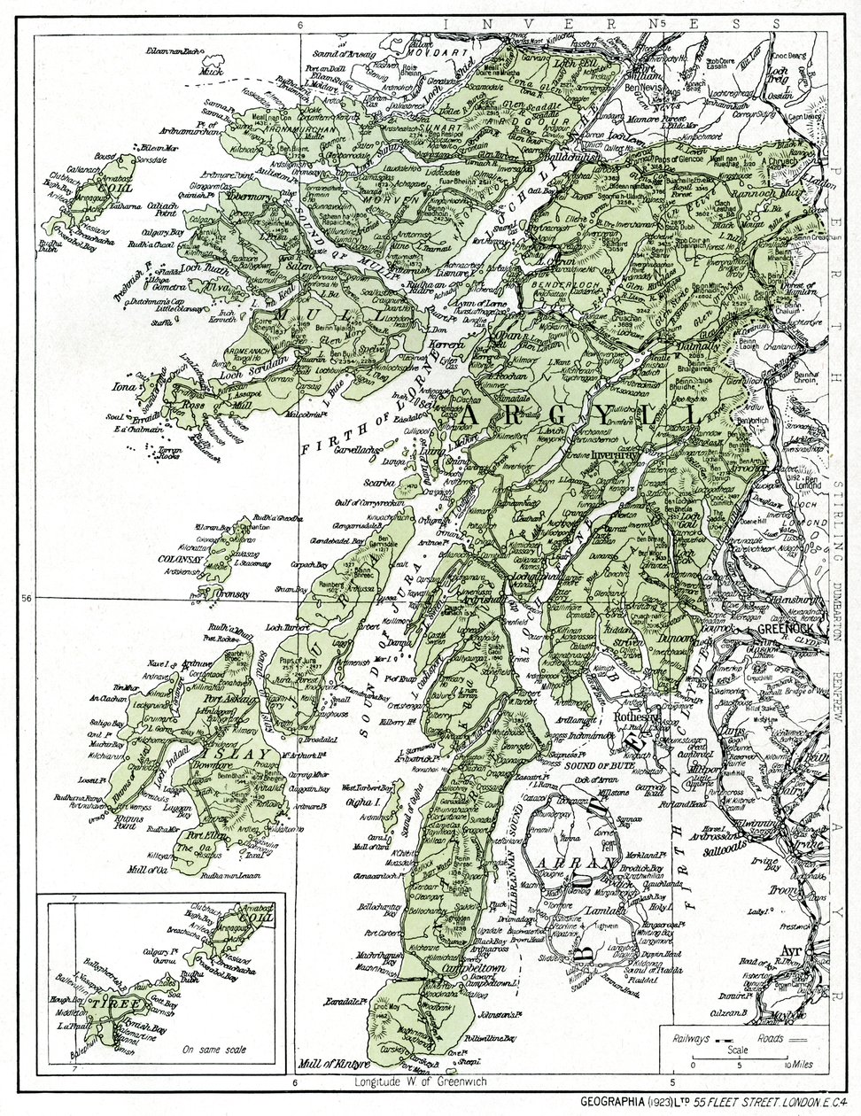 Mappa di Argyllshire, 1924-1926 da Unbekannt