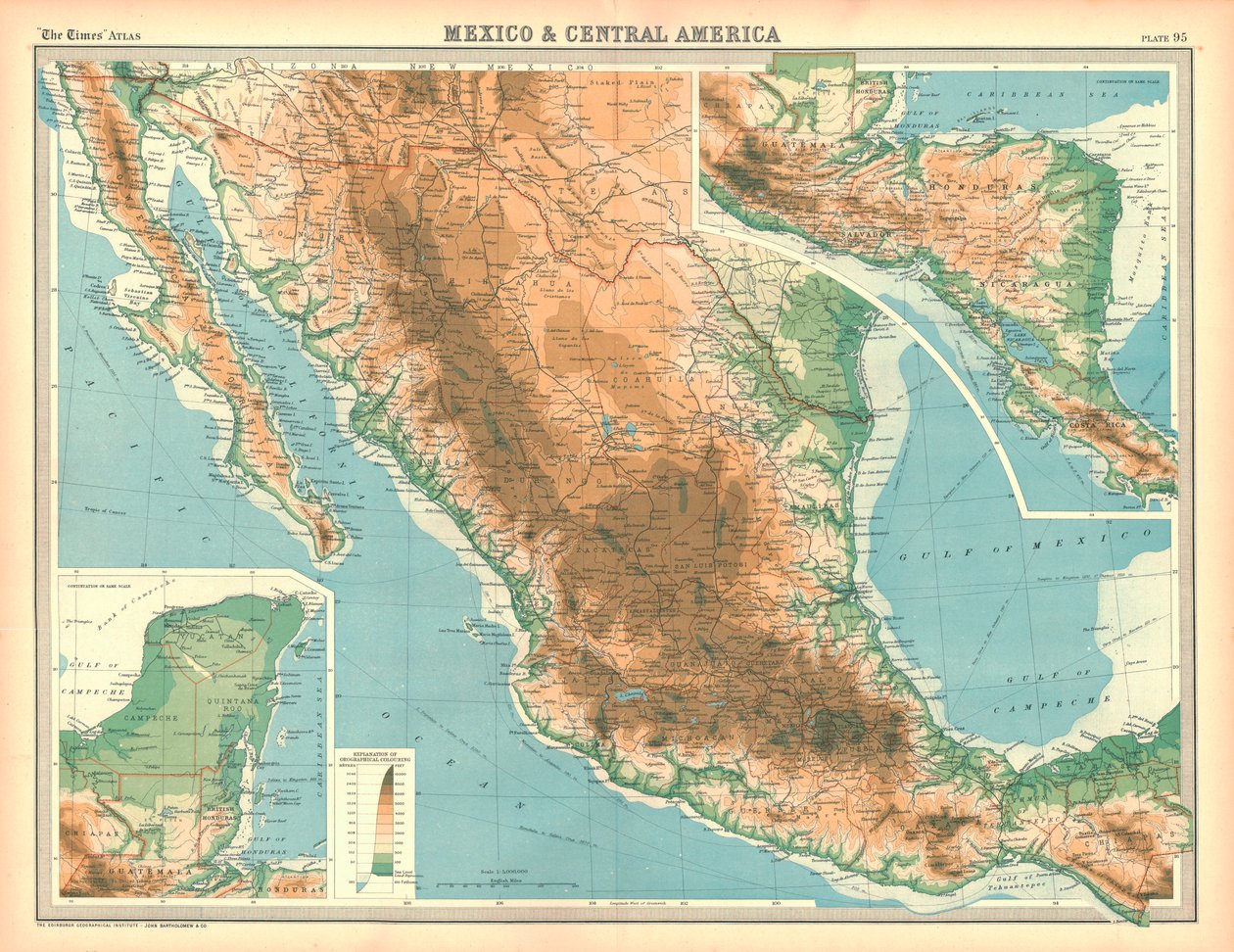 Mappa del Messico e dell