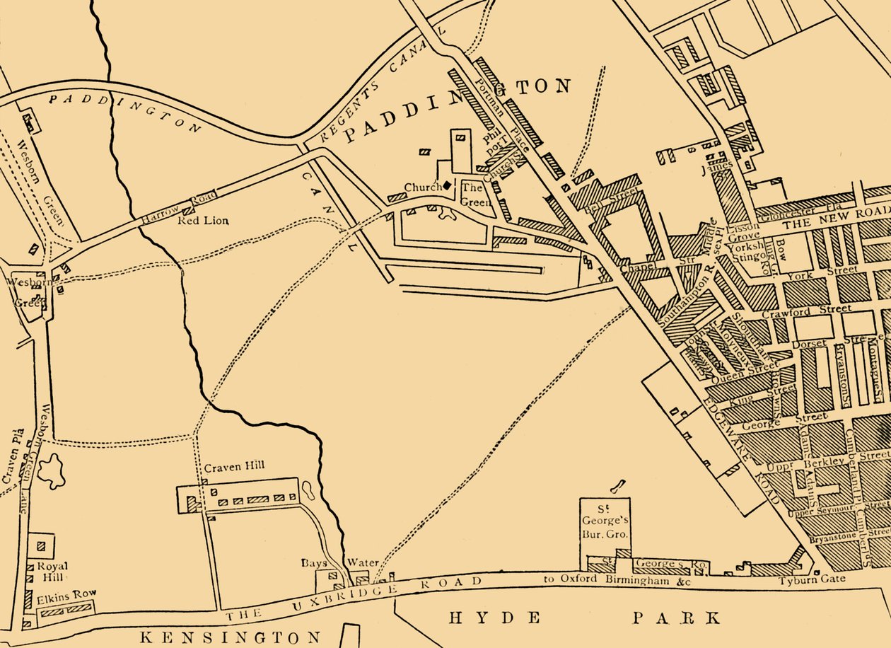 Mappa di Paddington da Unbekannt