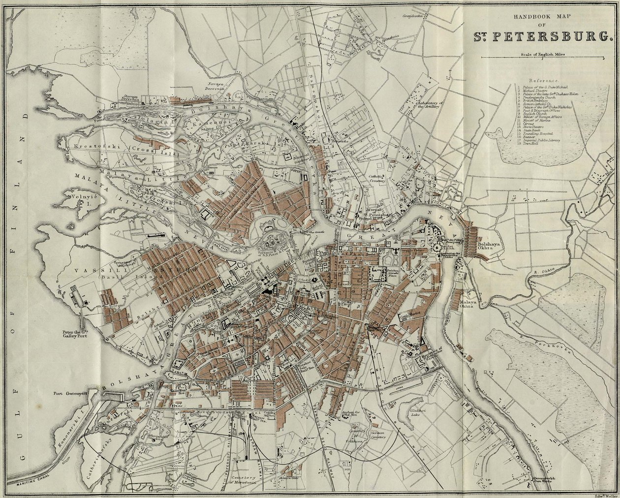 Mappa di Pietroburgo da Unbekannt