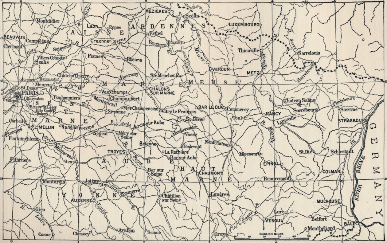 Mappa del Campo di Operazioni nel 1814, 1896 da Unbekannt