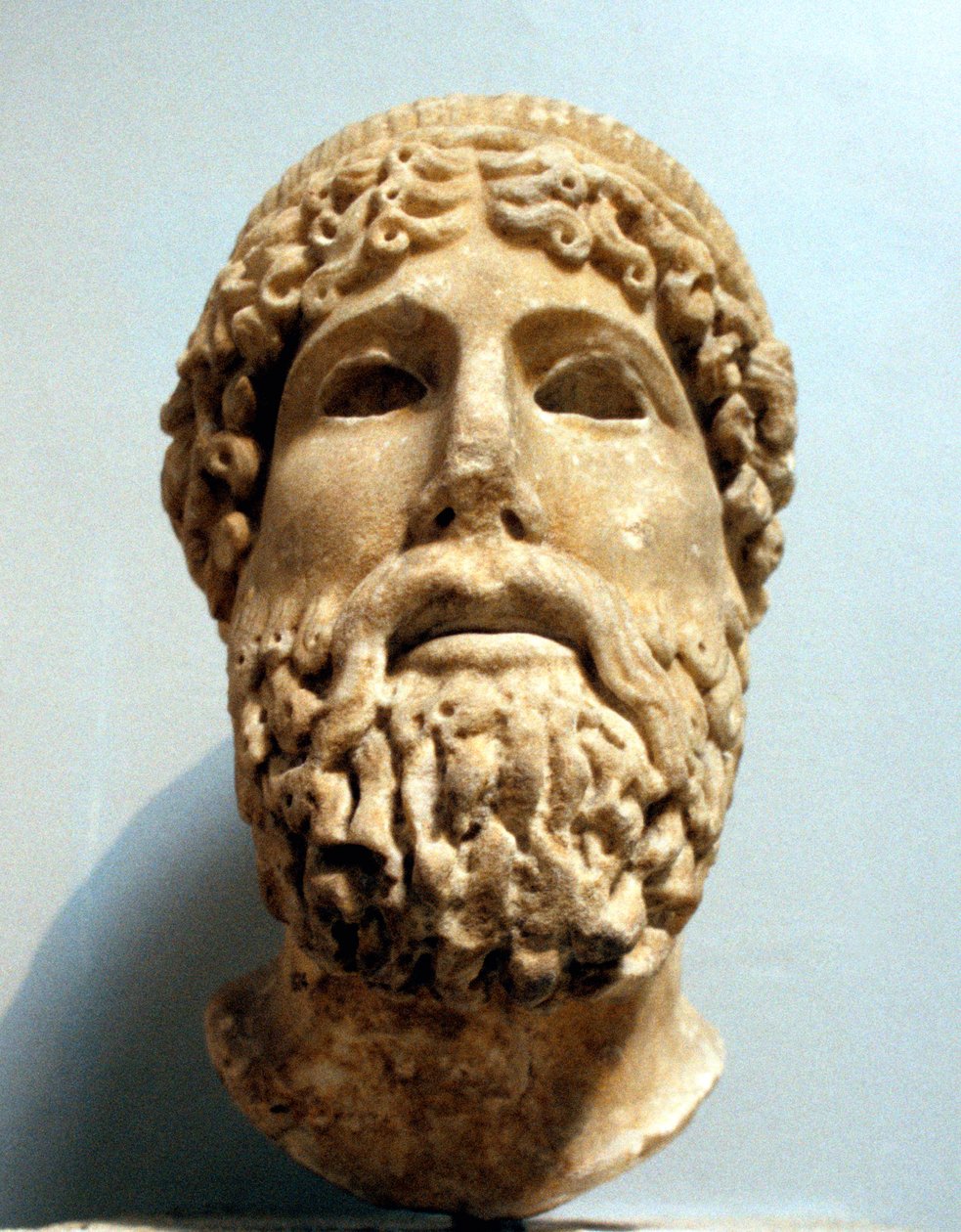 Testa di marmo, probabilmente del dio greco antico Zeus, forse I secolo a.C. da Unbekannt