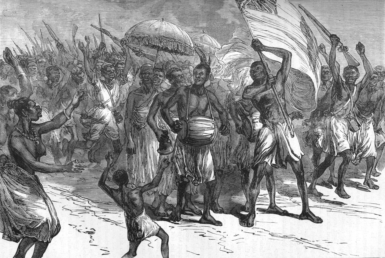 Marcia dei guerrieri Ashantee, c1880 da Unbekannt
