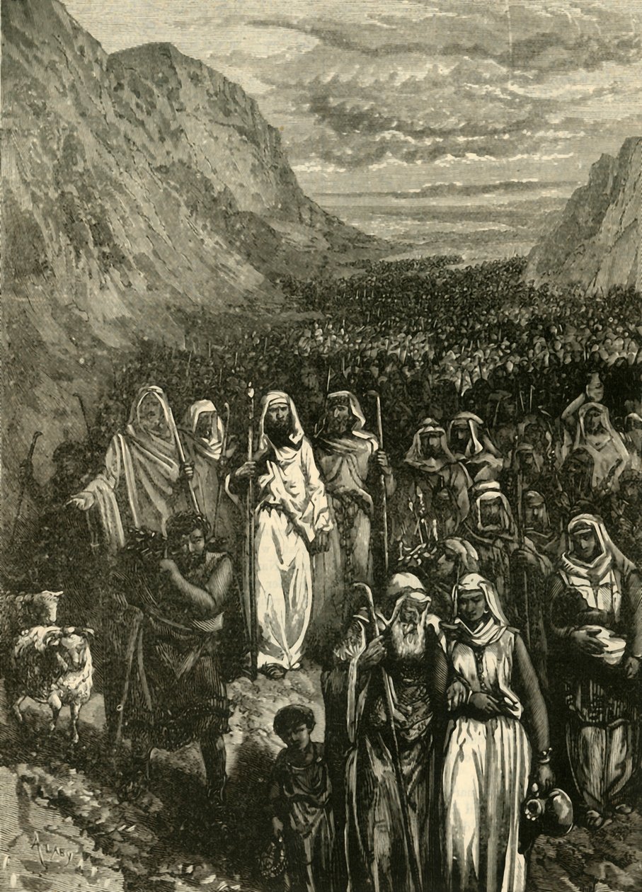 La marcia degli Israeliti, 1890 da Unbekannt