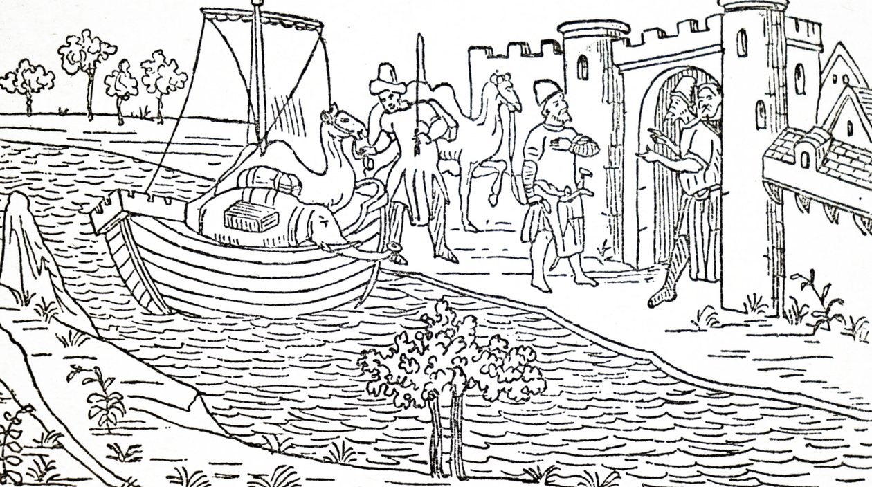 Marco Polo e i suoi zii arrivano a Hormuz da Unbekannt