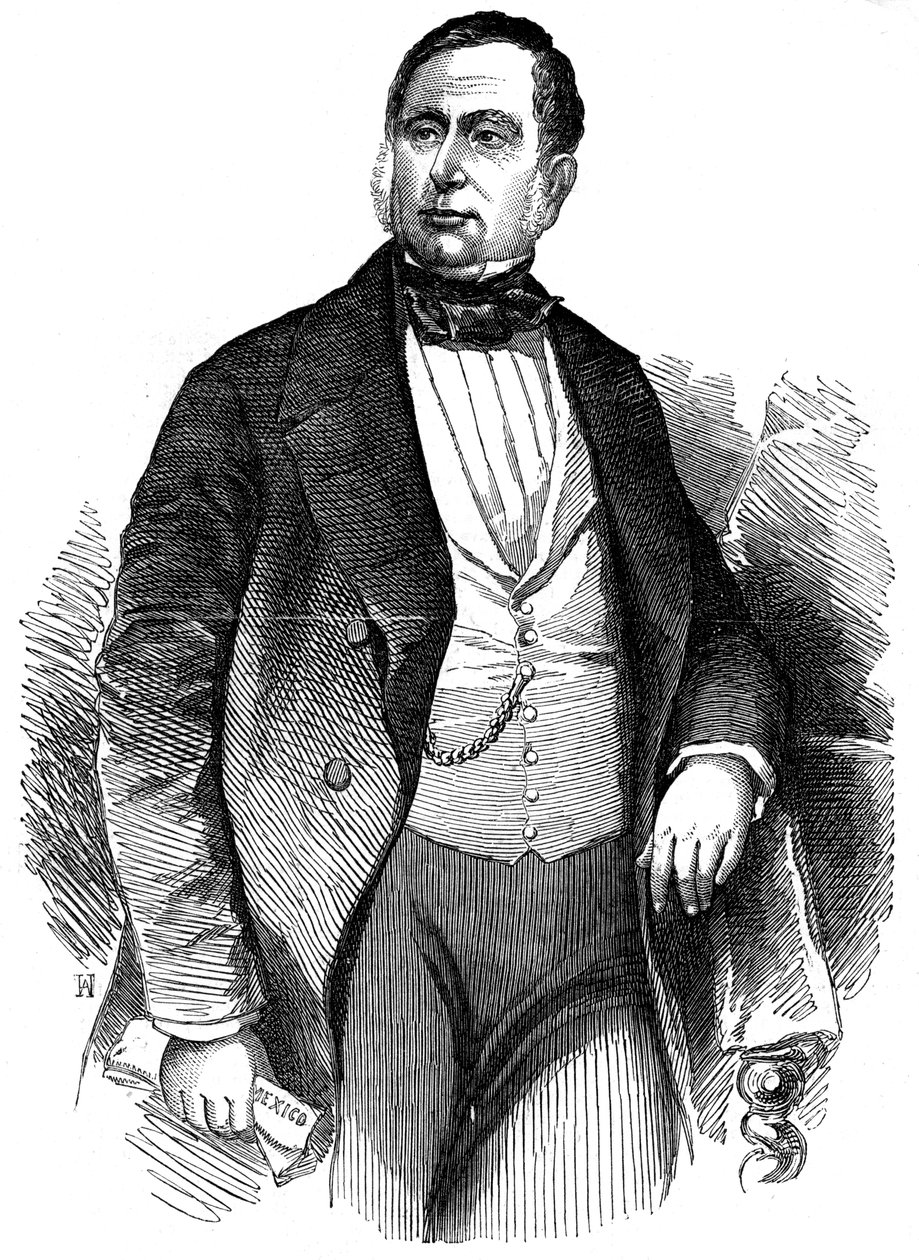 Mariano Arista, generale e politico messicano, 1853 da Unbekannt