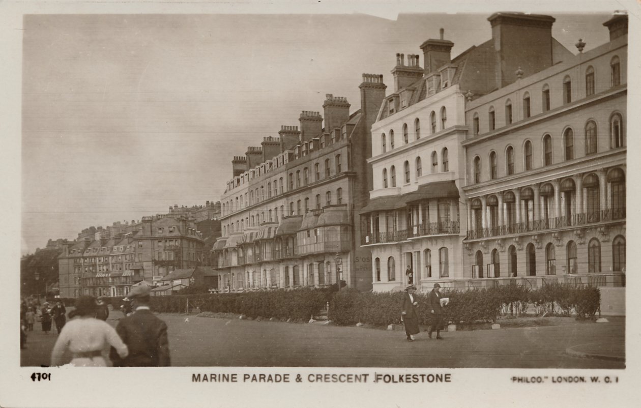 Parata marina e Crescent Folkestone, fine XIX-inizio XX secolo da Unbekannt