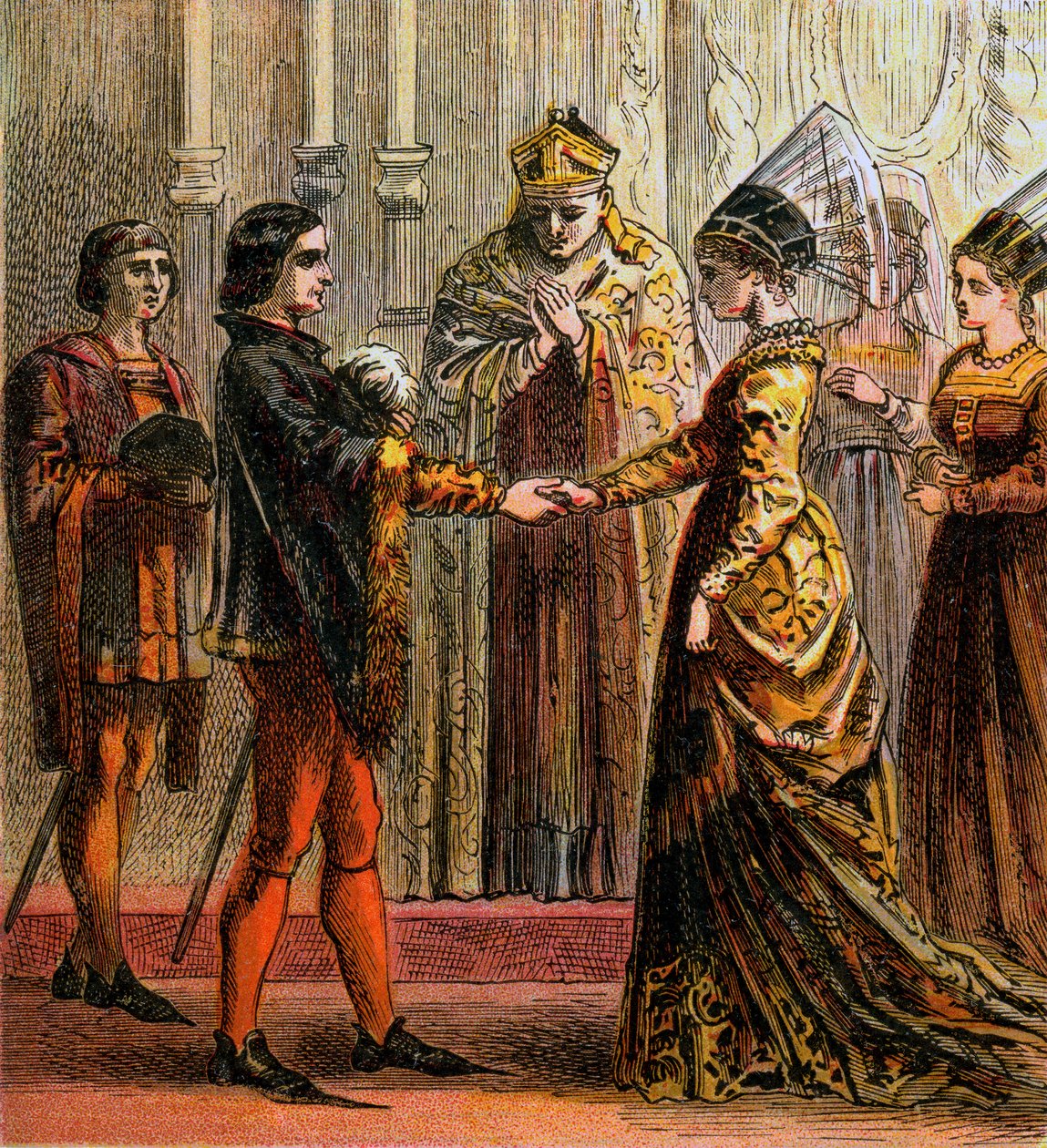 Matrimonio di Enrico V, 1420, c1850 da Unbekannt