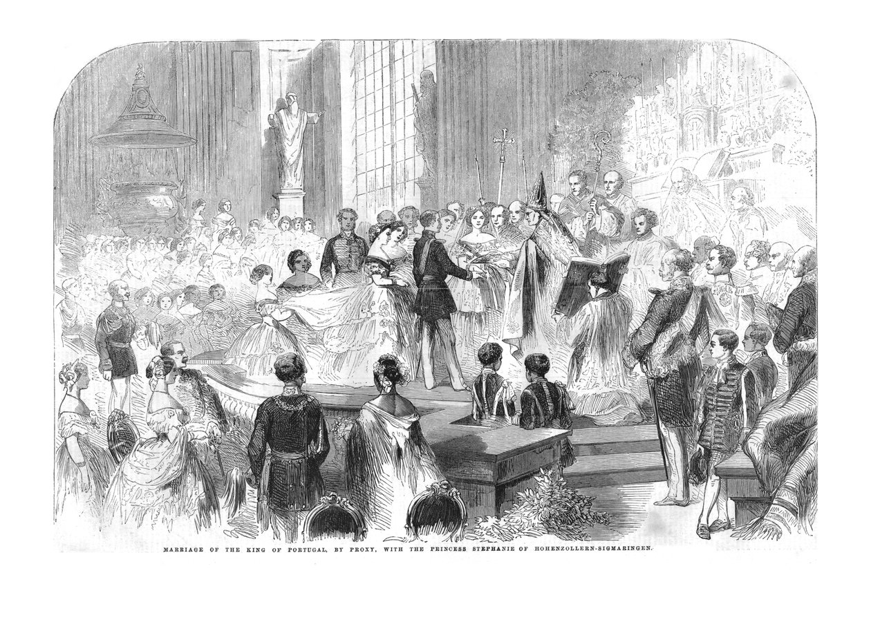 Matrimonio del Re del Portogallo, per procura, con la Principessa Stephanie, 1858 da Unbekannt