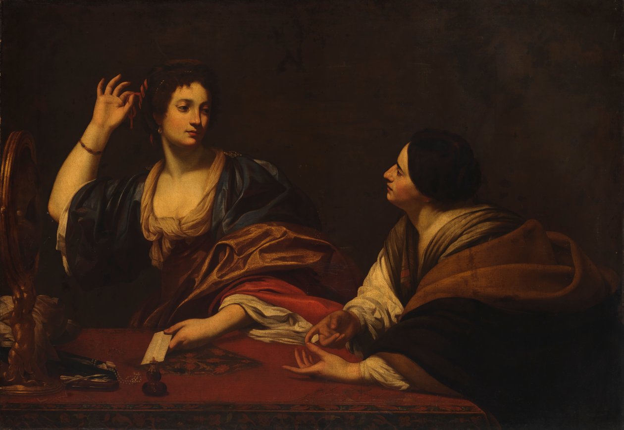 Marta rimprovera la sua vanitosa sorella Maria Maddalena, XVII secolo da Unbekannt